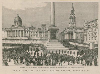 The Rioting in the West End of London by English School