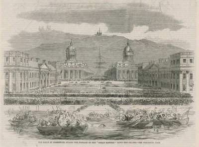 The Scene at Greenwich During the Passage of the Great Eastern by English School