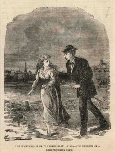 The Somnambulist by the River Bank by English School