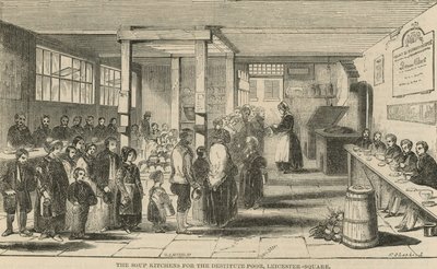 The Soup Kitchens for the Destitute Poor, Leicester Square, London by English School