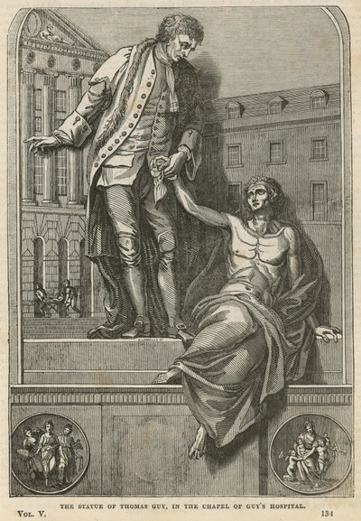 The Statue of Thomas Guy in the Chapel of Guy