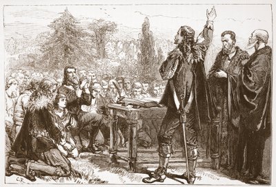 The Swearing and Subscribing of the National Covenant in Greyfriars Churchyard, Edinburgh by English School