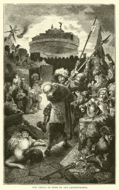 The Taking of Rome by the Landsknechte by English School