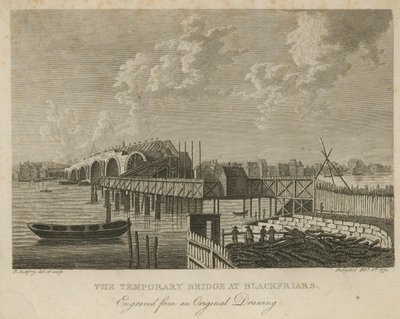 The Temporary Bridge at Blackfriars by English School