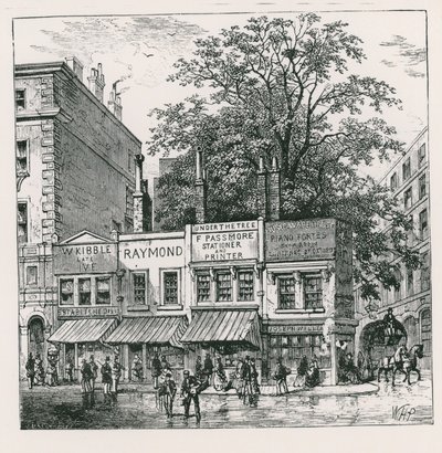 The Tree at the Corner of Wood Street, London by English School