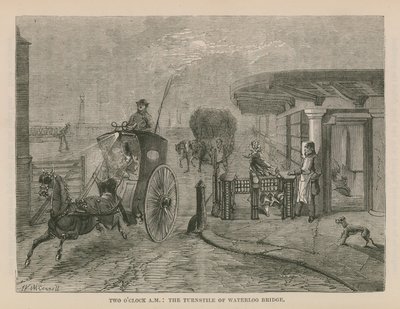 The Turnstile of Waterloo Bridge by English School