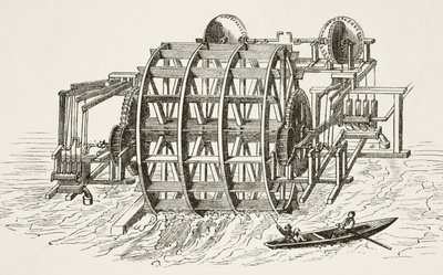 The water-works of London Bridge, first erected in 1582 by English School