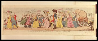 The women of Les Halles taking Louis XVI from Versailles by English School