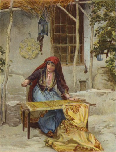 The work of the embroiderer by English School