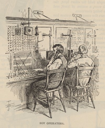 The Working of the Telephone: Boy Operators by English School
