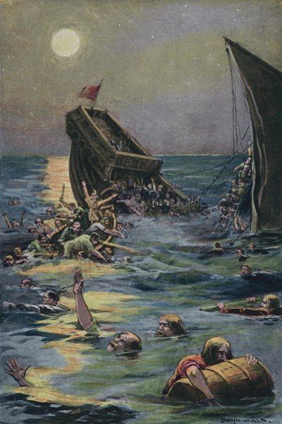 The Wreck of the White Ship Carrying the Only Son of King Henry I of England, off the Coast of Normandy by English School