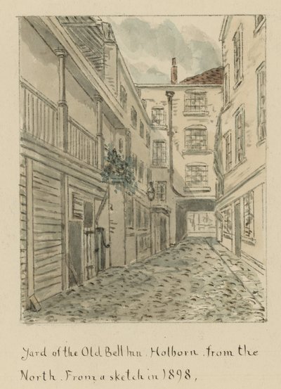 The Yard of the Old Bell Inn, Holborn, London, from the North by English School