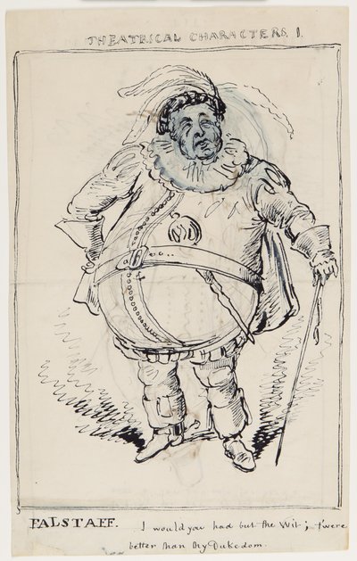 Theatrical Characters 1: Falstaff, c.1825 by English School
