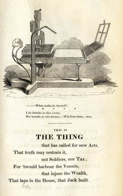 This is the Thing, illustration from The Political House that Jack Built by William Hone, published 1819 by English School