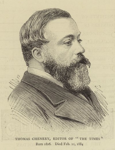 Thomas Chenery, Editor of "The Times" by English School