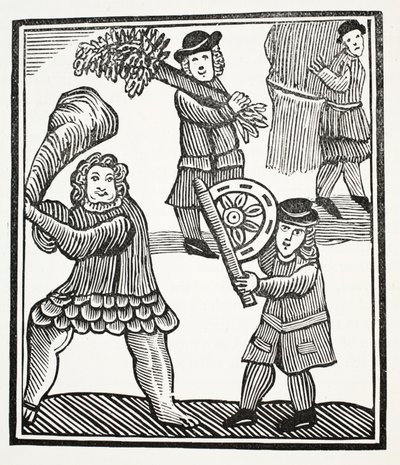 Thomas Hickathrift, illustration from Chap-books of the Eighteenth Century by John Ashton, pub. 1882 by English School