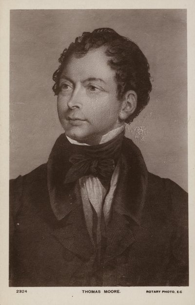Thomas Moore (1779-1852), Irish Poet, Singer and Entertainer by English School