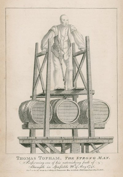 Thomas Topham, the strong man of Islington by English School
