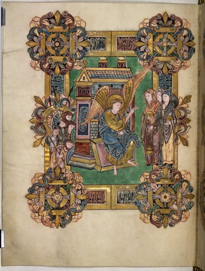Three Maries at the Sepulchre, from The Benedictional of St Æthelwold, c.963-984 by English School
