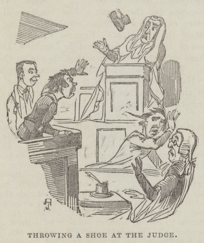 Throwing a Shoe at the Judge by English School