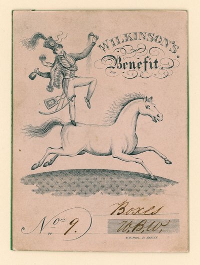 Ticket for Drury Lane Theatre, London: Wilkinson