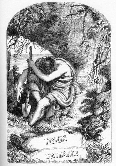 Timon of Athens - Illustration in Completes de William Shakespeare 1866 by English School