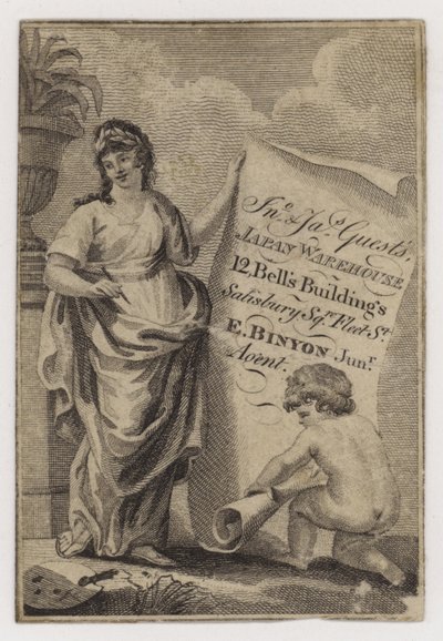 Guests Tin Men, trade card by English School