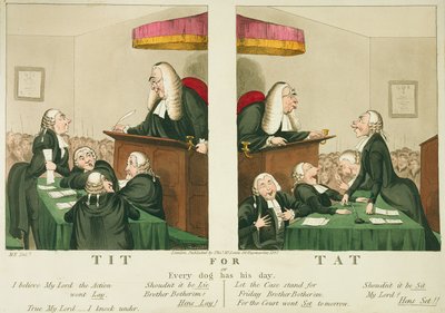 Tit for Tat, or Every Dog Has His Day, published by Thomas McLean, London, 1827 by English School
