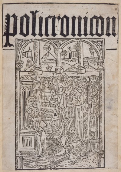 Title Page from the Polychronicon by Ranulf Higden printed by Wynkyn de Worde, 1495 by English School
