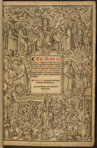 Title Page of the Great Bible, Sometimes Known as 