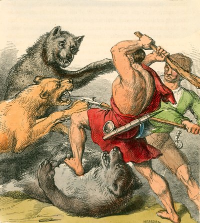 Tom and the Tinker Killing the Bears and Lions by English School