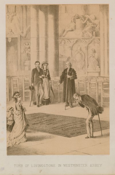 Tomb of Livingstone in Westminster Abbey by English School