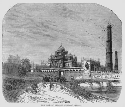 Tomb of Runjeet Singh at Lahore by English School