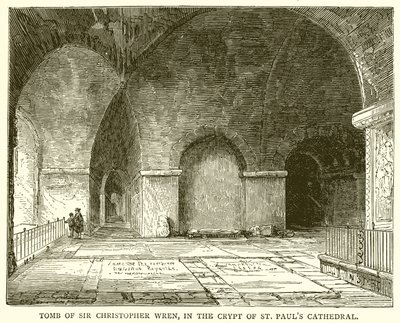 Tomb of Sir Christopher Wren, in the Crypt of St. Paul