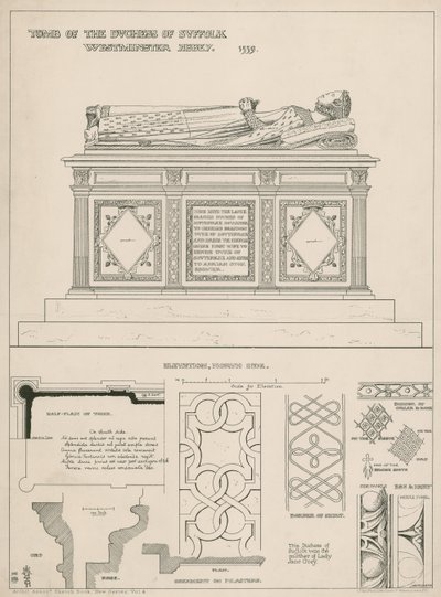 Tomb of the Duchess of Suffolk by English School