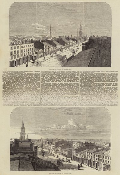 Toronto, the Capital of Canada West (engraving) by English School