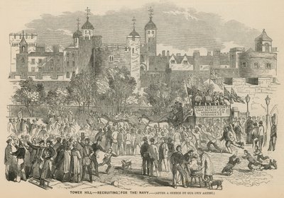 Tower Hill, London: recruiting for the Navy by English School