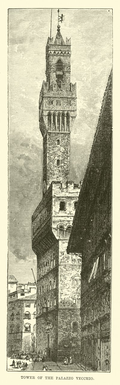 Tower of the Palazzo Vecchio by English School