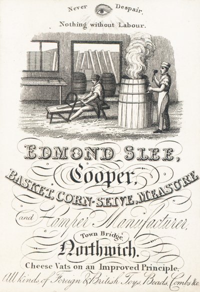 Trade Card, Edmond Slee by English School