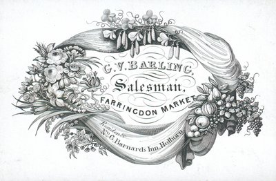 Trade Card, G V Barling by English School