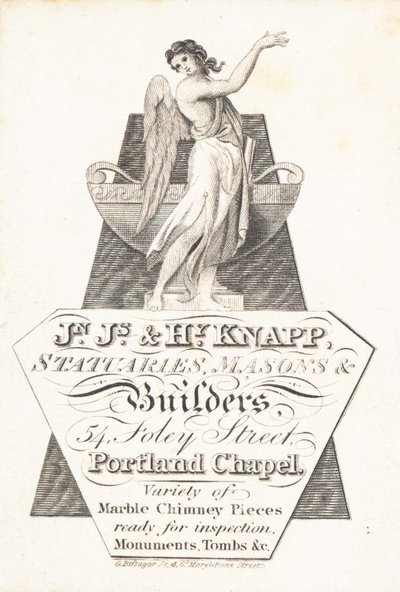 Trade Card, J J & H Knapp by English School