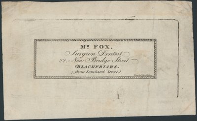 Trade Card, Mr Fox by English School