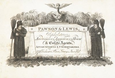 Trade Card, Pawson & Lewis by English School
