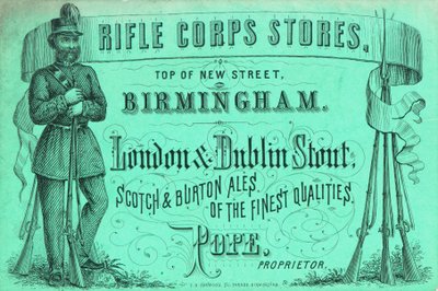 Trade Card, Rifle Corps Stores by English School
