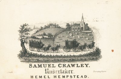 Trade card, Samuel Crawley by English School