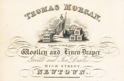 Trade card, Thomas Morgan by English School