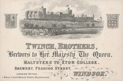 Trade Card, Twinch Brothers by English School