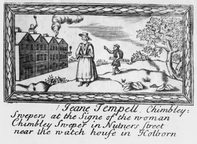 Trade card of Jeane Tempell, Chimbley Swepers by English School