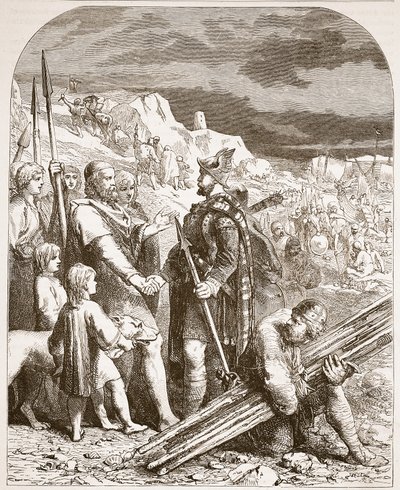 Treaty of Hengist and Horsa with Vortigen, illustration from Cassell