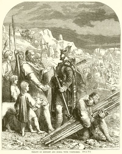 Treaty of Hengist and Horsa with Vortigern by English School